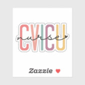 Sticker Unité de soins intensifs cardiovasculaires des inf (Feuille)