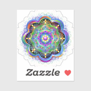 Sticker Univers Mandala Couleurs Psychédéliques