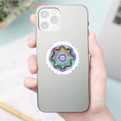 Sticker Univers Mandala Couleurs Psychédéliques (Téléphone)