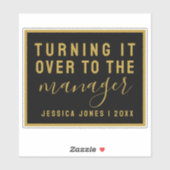 Sticker Universal Manager Law Attraction Black Bookplate (Feuille)