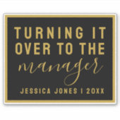 Sticker Universal Manager Law Attraction Black Bookplate (Devant)