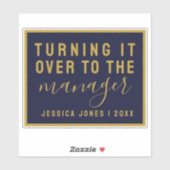 Sticker Universal Manager Law of Attraction Blue Bookplate (Feuille)