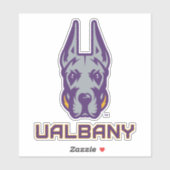 Sticker Université d'Albany Great Danes (Feuille)