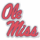 Sticker Université du Mississippi | Ole Miss Script (Devant)