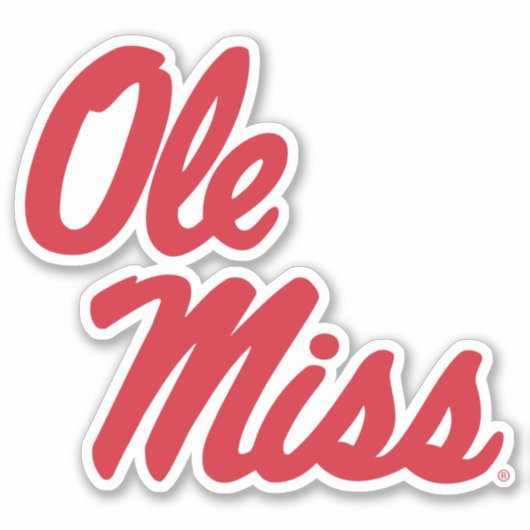Sticker Université du Mississippi | Ole Miss Script (Devant)