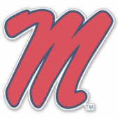 Sticker Université du Mississippi | Script M (Devant)