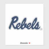 Sticker Université du Mississippi | Script Rebels (Feuille)