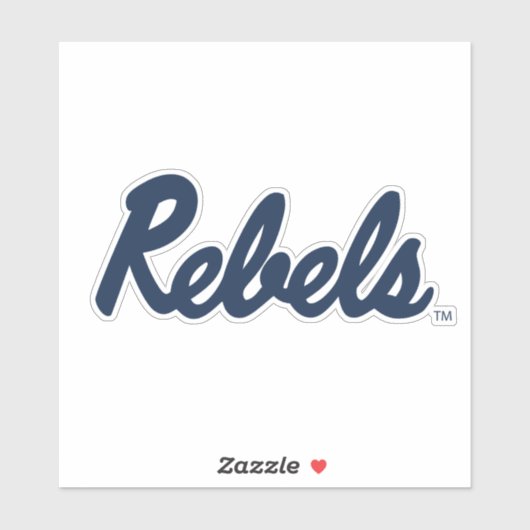 Sticker Université du Mississippi | Script Rebels (Feuille)