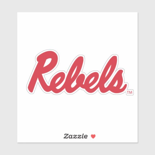 Sticker Université du Mississippi | Script Rebels (Feuille)