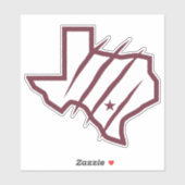Sticker Université Texas A&M de San Antonio | Logo d'état (Feuille)