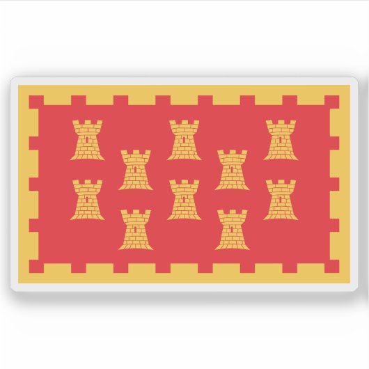 Sticker Unofficial flag of Greater Manchester, England (Devant)