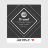 Sticker Upload Your Logo & Customizable Text Design (Feuille)