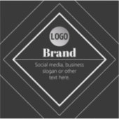 Sticker Upload Your Logo & Customizable Text Design (Devant)