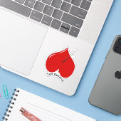 Sticker Upside Down Heart Anti Valentine's Day (Ordinateur portable avec iPhone)