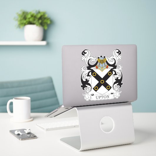 Sticker Upton Family Crest (Ordinateur portable sur le bureau)