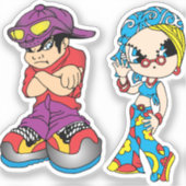 Sticker Urban Cartoon Duo Tee (Recto)