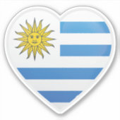 Sticker Uruguay Love Flag (Devant)