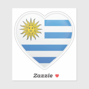 Sticker Uruguay Love Flag