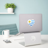 Sticker Uruguay Love Flag (Ordinateur portable sur le bureau)