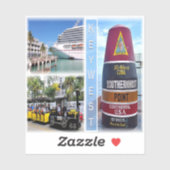 Sticker US Florida - Key West - Southernmost Point Buoy - (Feuille)