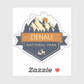 Sticker " USA : 2020/aujourd'hui Alaska - DENALI National  (Feuille)