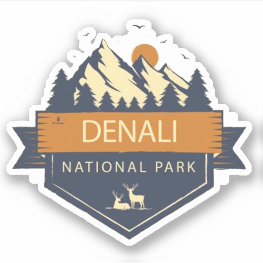 Sticker " USA : 2020/aujourd'hui Alaska - DENALI National  (Devant)