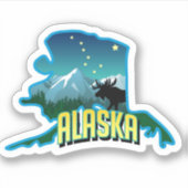 Sticker " USA : 2020/today Alaska - État ... (Devant)