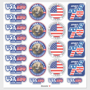 Sticker USA 250 - 250e anniversaire divers d'Amérique