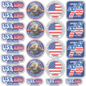 Sticker USA 250 - America's 250th Assorted (Devant)