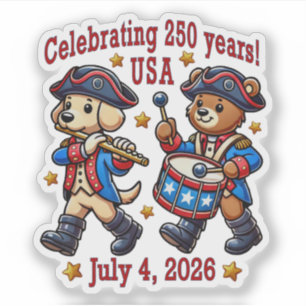 Sticker USA 250th Anniversary Souvenir - Patriotique