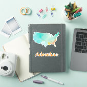 Sticker USA Adventure Map Design (Couverture iPad)