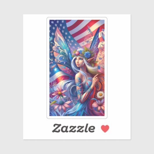 Sticker USA American Fairy (Feuille)