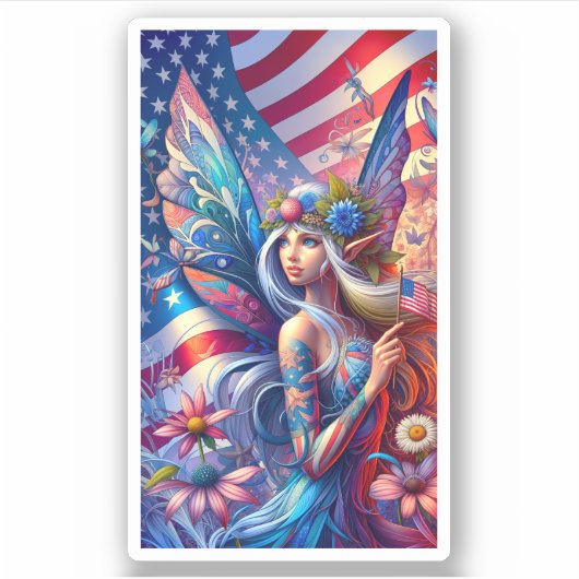 Sticker USA American Fairy (Devant)