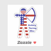 Sticker USA Patriotic ARCHERY (Feuille)