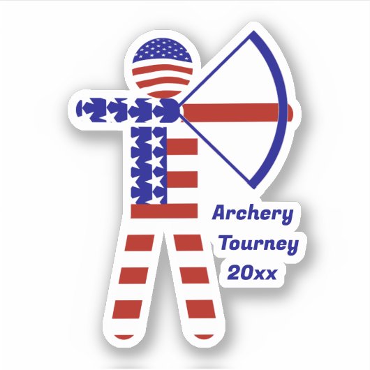 Sticker USA Patriotic ARCHERY (Devant)