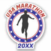 Sticker USA Patriotic MARATHON / REPOS (Devant)