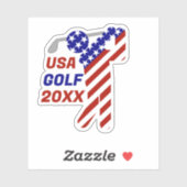 Sticker USA Patriotic MEN'S GOLF (Feuille)