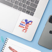 Sticker USA Patriotic MEN'S GOLF (Ordinateur portable avec iPhone)