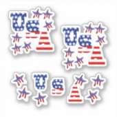 Sticker USA Stars and Stripes (Devant)