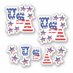 Sticker USA Stars and Stripes