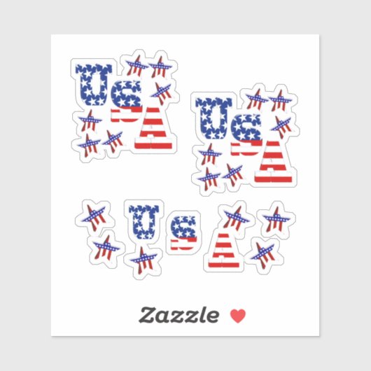 Sticker USA Stars and Stripes (Feuille)