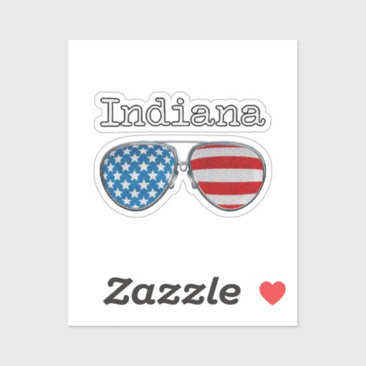 STICKER USA VERRES PILOTES INDIANA (Feuille)
