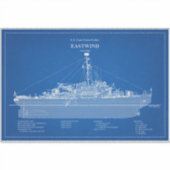 Sticker USCGC Eastwind wagb-279 - ABD (Devant)