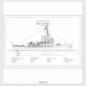 Sticker USCGC Escanaba wpc-77 - BD (Feuille)
