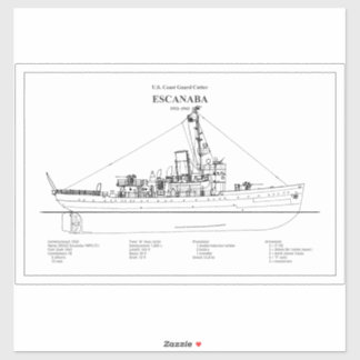 Sticker USCGC Escanaba wpc-77 - BD