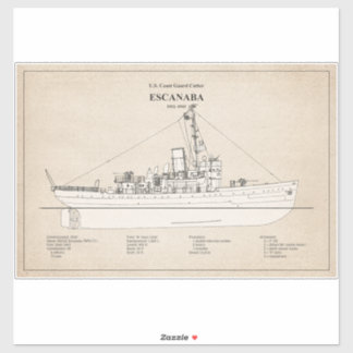 Sticker USCGC Escanaba wpc-77 - SBD