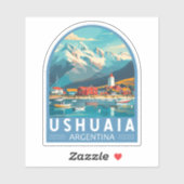 Sticker Ushuaia Argentina Travel Art Vintage (Feuille)