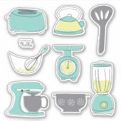 Sticker Ustensiles de cuisine Cuisson Boulangerie Petit dé (Devant)