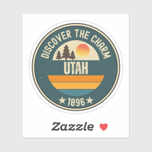 Sticker Utah The Beehive State - UT Cadeau (Feuille)