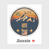 Sticker Ute, Iowa (Feuille)